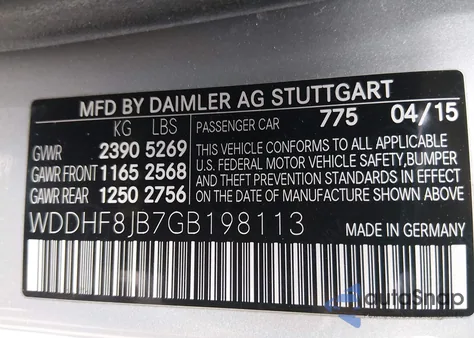 2016 Mercedes-Benz E 350 4Matic from USA, damaged, VIN WDDHF8JB7GB198113